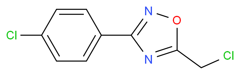 5-Chloromethyl-3-(4-chlorophenyl)-1,2,4-oxadiazole 95+%_分子结构_CAS_57238-75-2)