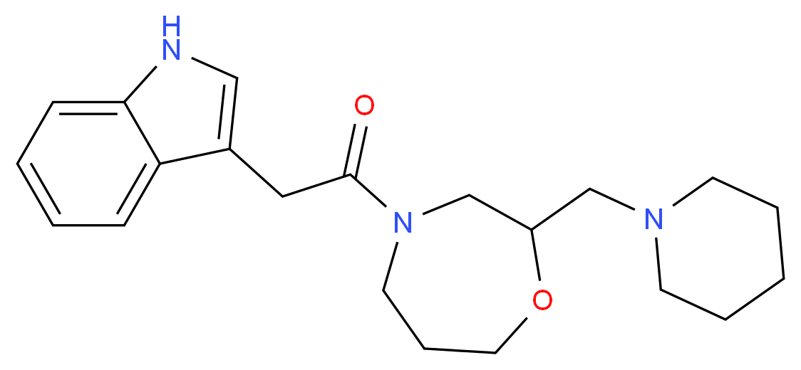 3-{2-oxo-2-[2-(piperidin-1-ylmethyl)-1,4-oxazepan-4-yl]ethyl}-1H-indole_分子结构_CAS_)