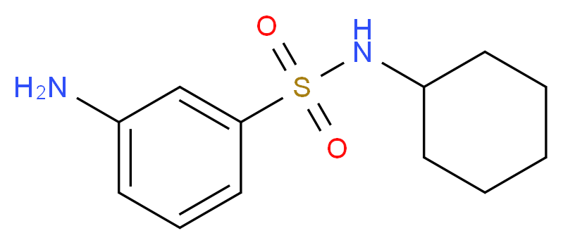 3-amino-N-cyclohexylbenzene-1-sulfonamide_分子结构_CAS_61886-26-8