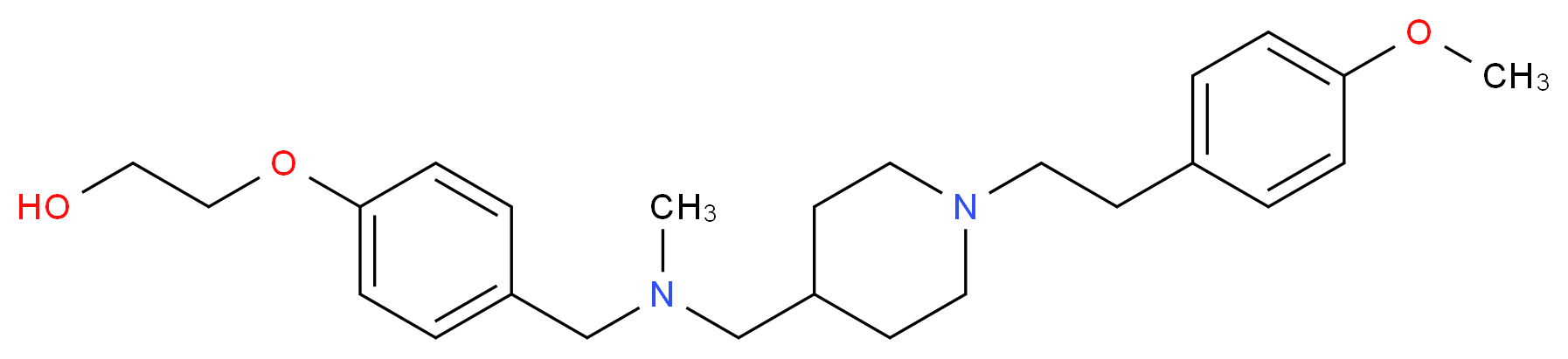 2-(4-{[({1-[2-(4-methoxyphenyl)ethyl]-4-piperidinyl}methyl)(methyl)amino]methyl}phenoxy)ethanol_分子结构_CAS_)