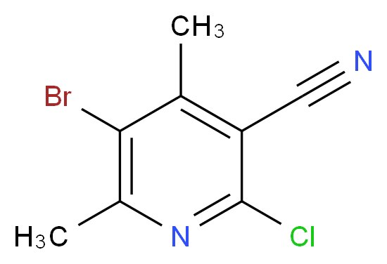 5-Bromo-2-chloro-4,6-dimethylnicotinonitrile_分子结构_CAS_42951-71-3)