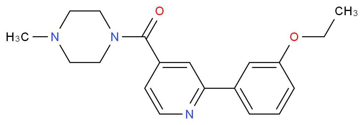 1-[2-(3-ethoxyphenyl)isonicotinoyl]-4-methylpiperazine_分子结构_CAS_)