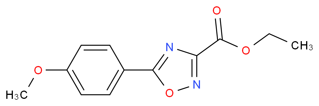 Ethyl 5-(4-methoxyphenyl)-1,2,4-oxadiazole-3-carboxylate_分子结构_CAS_151098-14-5)