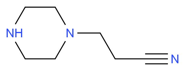 3-(1-Piperazino)propionitrile_分子结构_CAS_34064-86-3)