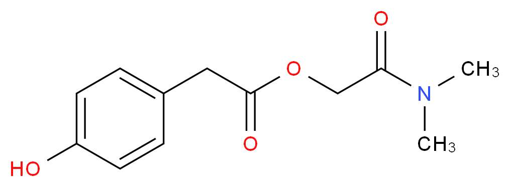 (dimethylcarbamoyl)methyl 2-(4-hydroxyphenyl)acetate_分子结构_CAS_59721-16-3