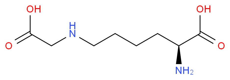 (2S)-2-amino-6-[(carboxymethyl)amino]hexanoic acid_分子结构_CAS_5746-04-3