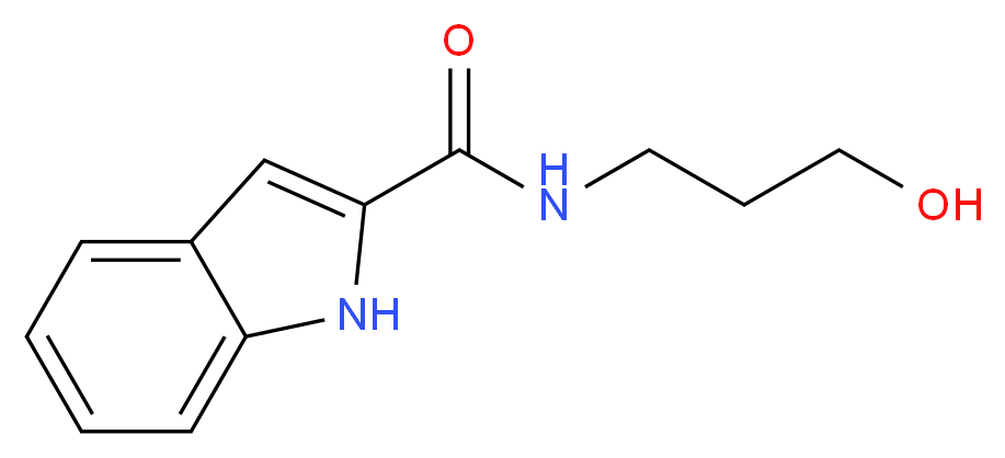 N-(3-Hydroxypropyl)-1H-indole-2-carboxamide_分子结构_CAS_357616-16-1)