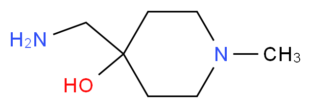 4-(aminomethyl)-1-methylpiperidin-4-ol_分子结构_CAS_26228-68-2