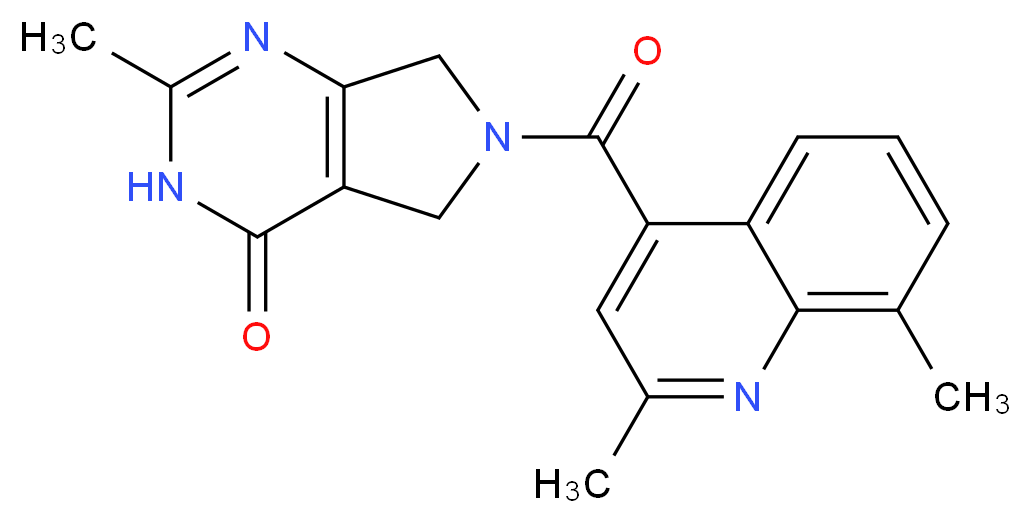 6-[(2,8-dimethyl-4-quinolinyl)carbonyl]-2-methyl-3,5,6,7-tetrahydro-4H-pyrrolo[3,4-d]pyrimidin-4-one_分子结构_CAS_)