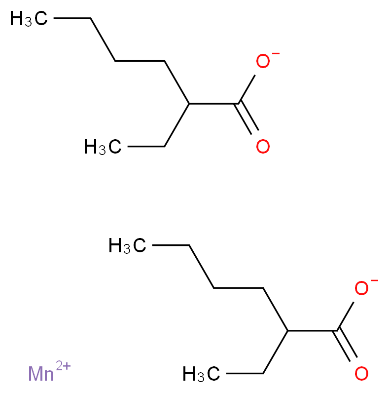 manganese(2+) ion bis(2-ethylhexanoate)_分子结构_CAS_6535-19-9