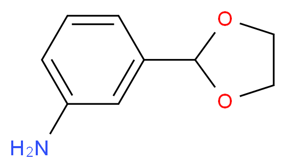 3-(1,3-dioxolan-2-yl)aniline_分子结构_CAS_6398-87-4