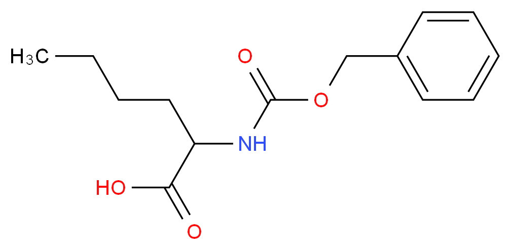 2-{[(benzyloxy)carbonyl]amino}hexanoic acid_分子结构_CAS_15027-13-1