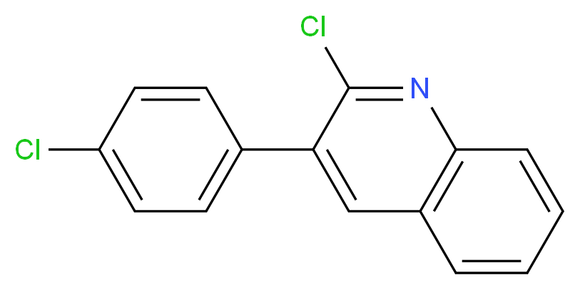 2-Chloro-3-(4-chlorophenyl)quinoline_分子结构_CAS_85274-81-3)