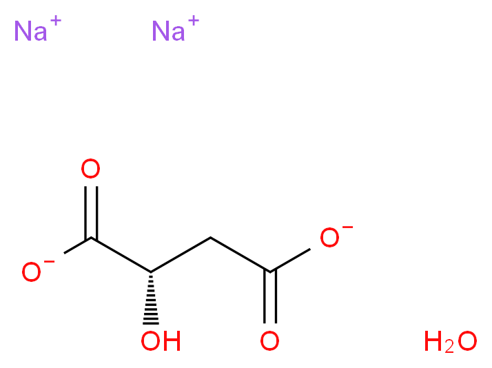 disodium (2S)-2-hydroxybutanedioate hydrate_分子结构_CAS_207511-06-6