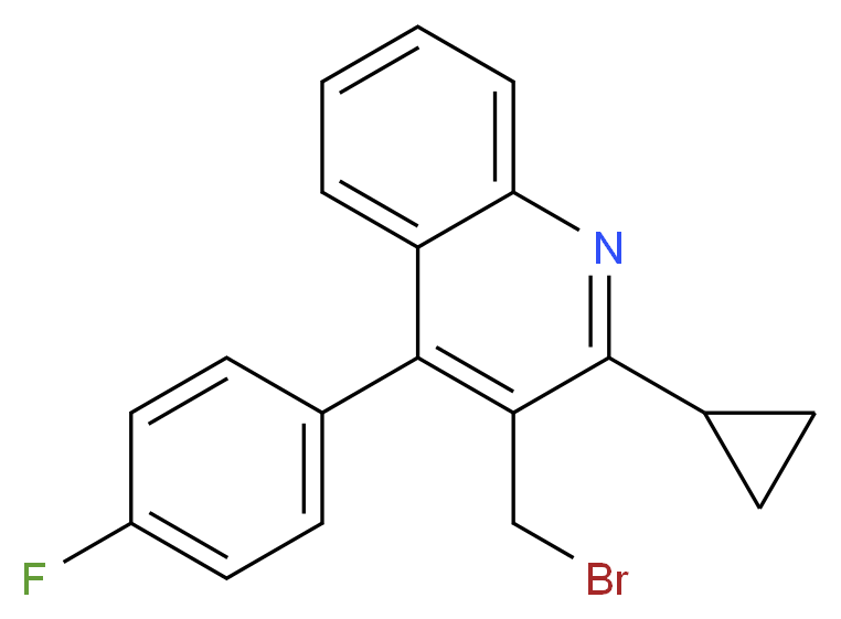 3-(Bromomethyl)-2-cyclopropyl-4-(4-fluorophenyl)quinoline_分子结构_CAS_154057-56-4)