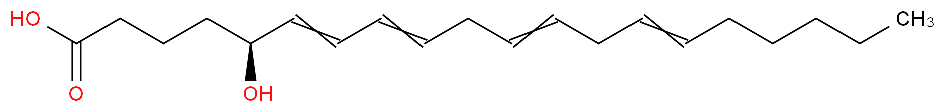 (5S)-5-hydroxyicosa-6,8,11,14-tetraenoic acid_分子结构_CAS_70608-72-9