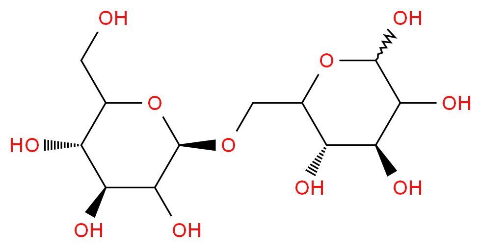 (4S,5S)-6-({[(2R,4S,5S)-3,4,5-trihydroxy-6-(hydroxymethyl)oxan-2-yl]oxy}methyl)oxane-2,3,4,5-tetrol_分子结构_CAS_71184-87-7