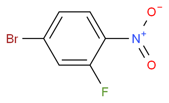 4-bromo-2-fluoro-1-nitrobenzene_分子结构_CAS_321-23-3