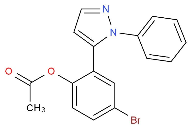 5-(5-溴-2-羟基苯基)-1-苯基吡唑乙酸酯_分子结构_CAS_480438-37-7)