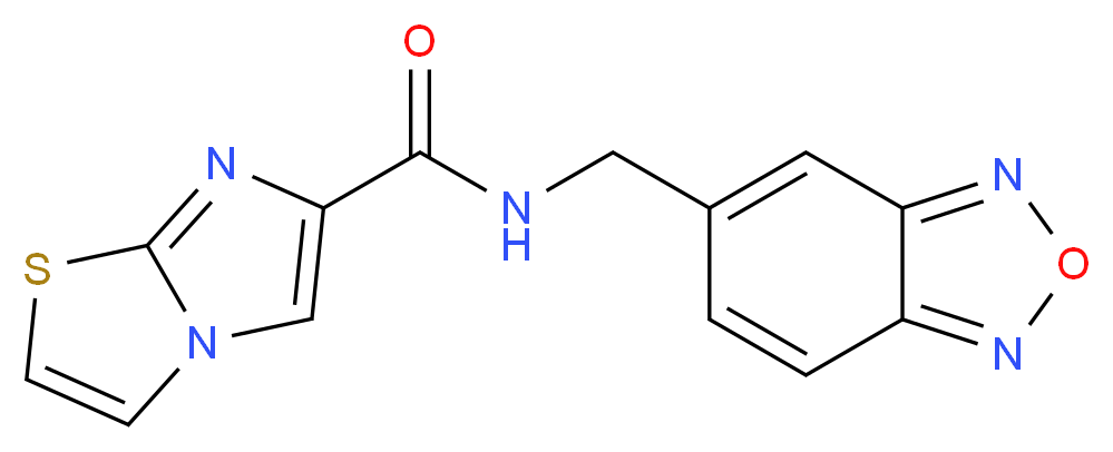 N-(2,1,3-benzoxadiazol-5-ylmethyl)imidazo[2,1-b][1,3]thiazole-6-carboxamide_分子结构_CAS_)
