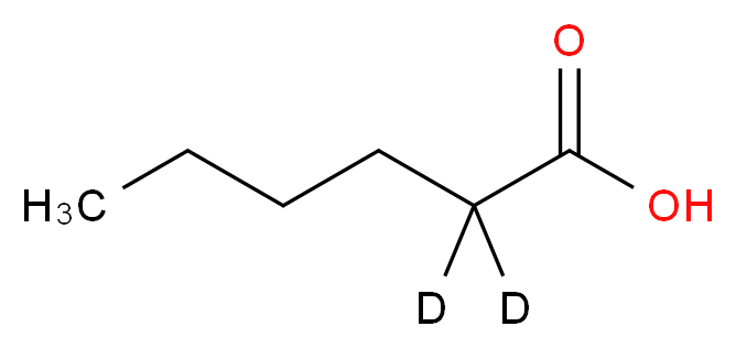 (2,2-<sup>2</sup>H<sub>2</sub>)hexanoic acid_分子结构_CAS_55320-65-5