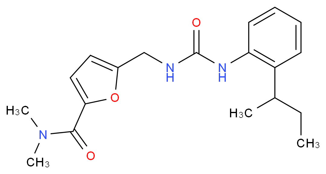 5-[({[(2-sec-butylphenyl)amino]carbonyl}amino)methyl]-N,N-dimethyl-2-furamide_分子结构_CAS_)