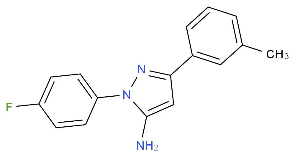 1-(4-fluorophenyl)-3-(3-methylphenyl)-1H-pyrazol-5-amine_分子结构_CAS_618098-17-2)