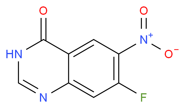 7-fluoro-6-nitroquinazolin-4(3H)-one_分子结构_CAS_162012-69-3)