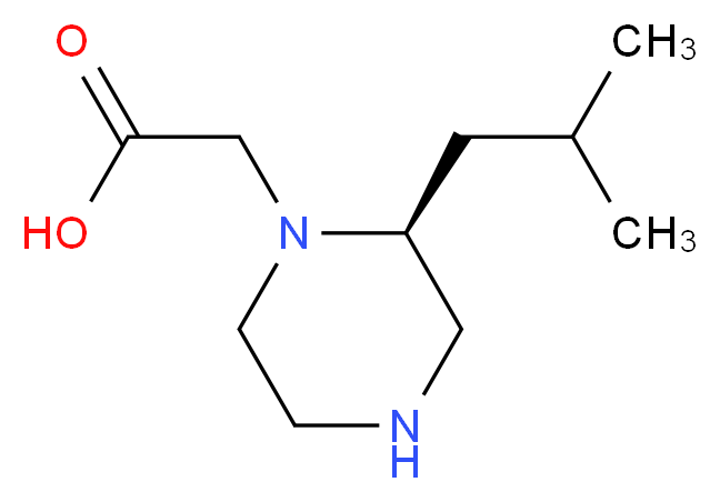 (S)-2-(2-isobutylpiperazin-1-yl)acetic acid_分子结构_CAS_1240588-29-7)