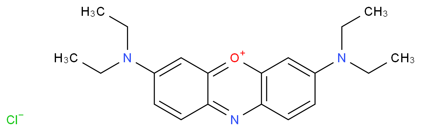 3,7-bis(diethylamino)-5λ<sup>4</sup>,10-phenoxazin-5-ylium chloride_分子结构_CAS_33203-82-6