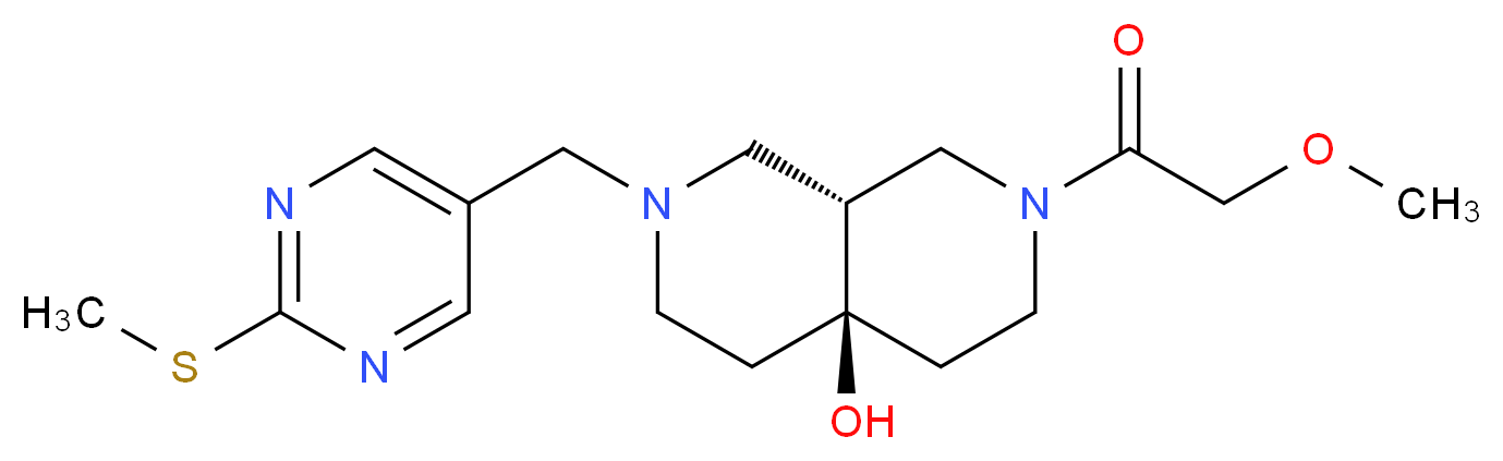 (4aR*,8aR*)-2-(methoxyacetyl)-7-{[2-(methylthio)pyrimidin-5-yl]methyl}octahydro-2,7-naphthyridin-4a(2H)-ol_分子结构_CAS_)