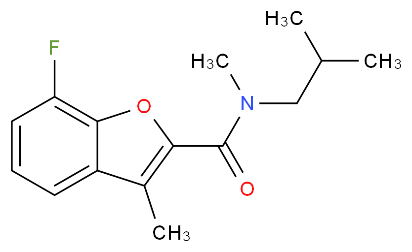7-fluoro-N-isobutyl-N,3-dimethyl-1-benzofuran-2-carboxamide_分子结构_CAS_)