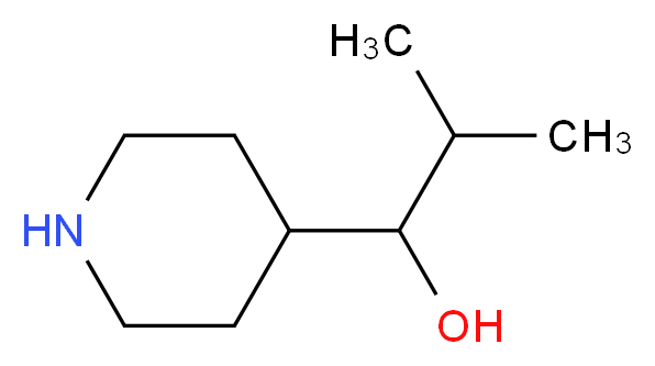 2-methyl-1-(piperidin-4-yl)propan-1-ol_分子结构_CAS_915919-67-4
