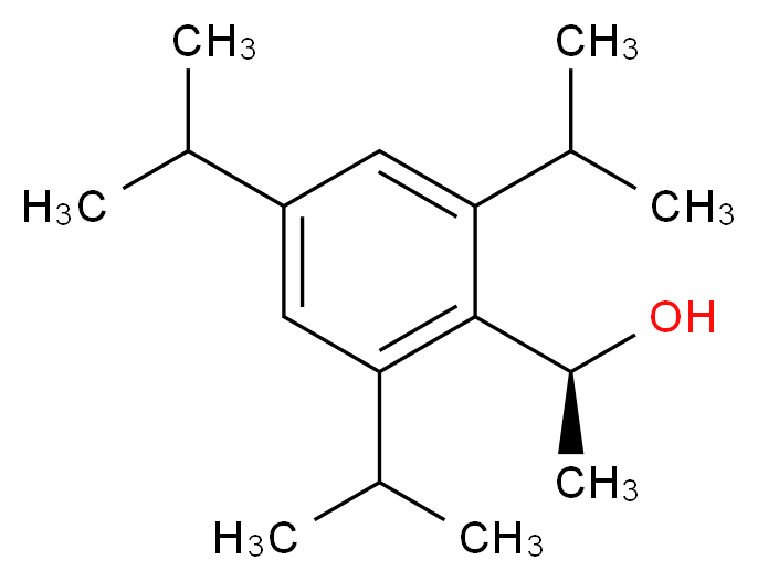 (1S)-1-[2,4,6-tris(propan-2-yl)phenyl]ethan-1-ol_分子结构_CAS_102225-88-7