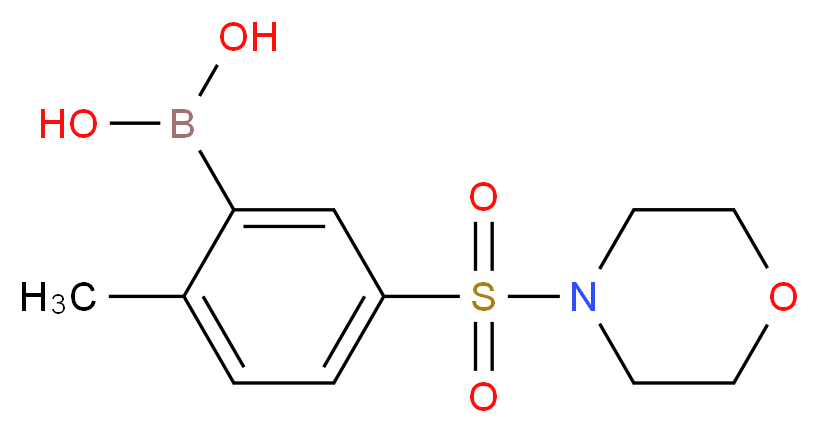 2-METHYL-5-(N-MORPHOLINYLSULFONYL)PHENYLBORONIC ACID_分子结构_CAS_871329-74-7)