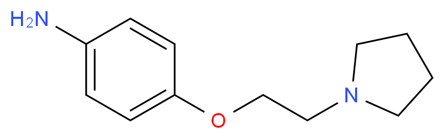 4-[2-(pyrrolidin-1-yl)ethoxy]aniline_分子结构_CAS_50609-01-3