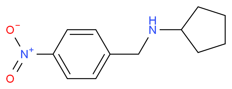 N-[(4-nitrophenyl)methyl]cyclopentanamine_分子结构_CAS_70000-59-8