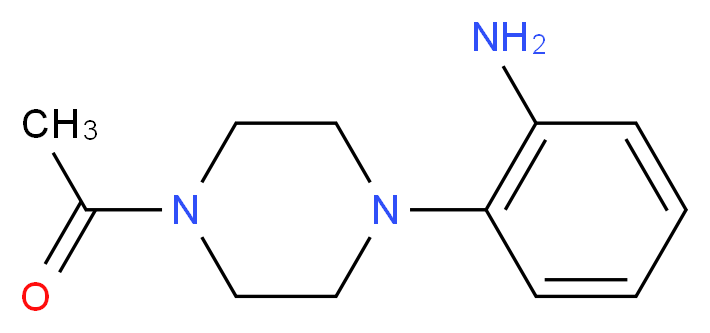 1-(4-(2-aminophenyl)piperazin-1-yl)ethanone_分子结构_CAS_)