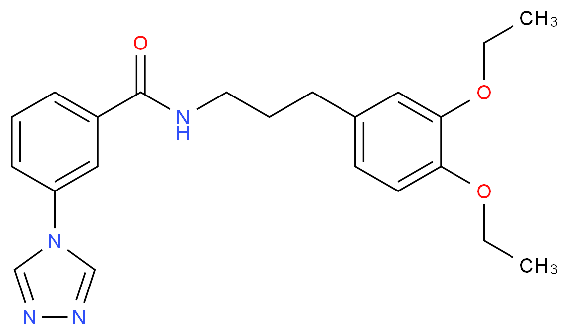 N-[3-(3,4-diethoxyphenyl)propyl]-3-(4H-1,2,4-triazol-4-yl)benzamide_分子结构_CAS_)