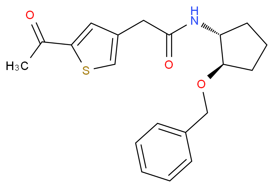 2-(5-acetyl-3-thienyl)-N-[(1R,2R)-2-(benzyloxy)cyclopentyl]acetamide_分子结构_CAS_)