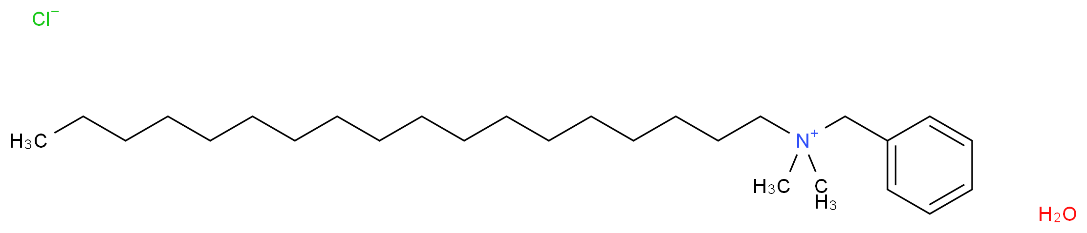 benzyldimethyloctadecylazanium hydrate chloride_分子结构_CAS_206752-43-4