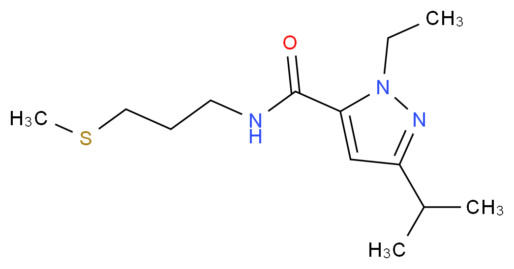 1-ethyl-3-isopropyl-N-[3-(methylthio)propyl]-1H-pyrazole-5-carboxamide_分子结构_CAS_)