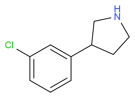 3-(3-chlorophenyl)pyrrolidine_分子结构_CAS_)