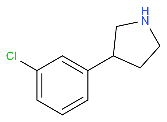 3-(3-chlorophenyl)pyrrolidine_分子结构_CAS_914299-59-5