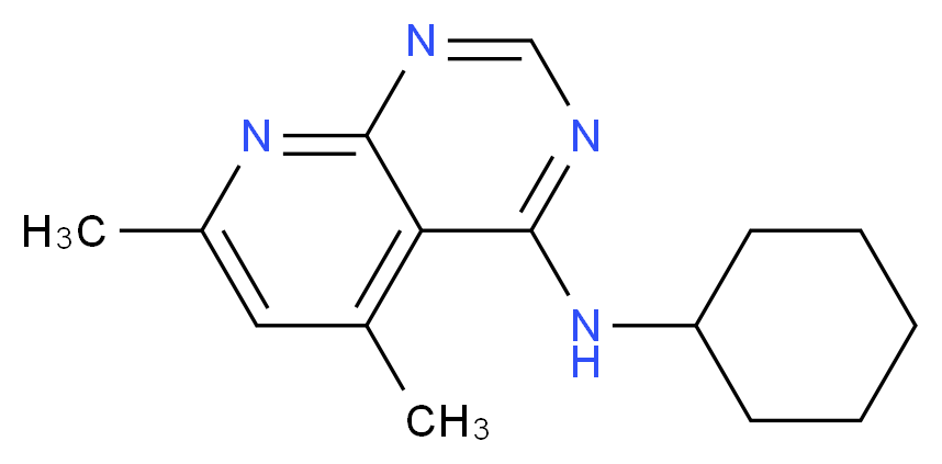 N-cyclohexyl-5,7-dimethylpyrido[2,3-d]pyrimidin-4-amine_分子结构_CAS_)