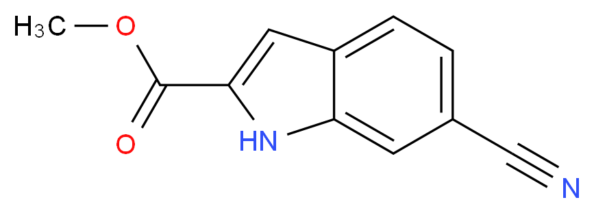 Methyl 6-cyano-1H-indole-2-carboxylate_分子结构_CAS_104291-83-0)