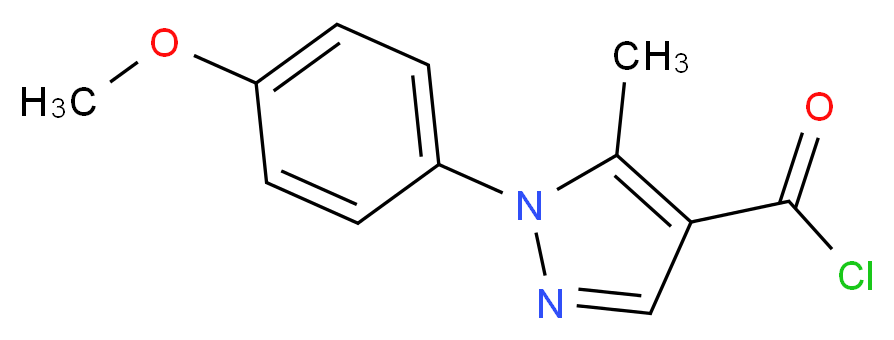 1-(4-Methoxyphenyl)-5-methyl-1H-pyrazole-4-carbonyl chloride_分子结构_CAS_306934-94-1)