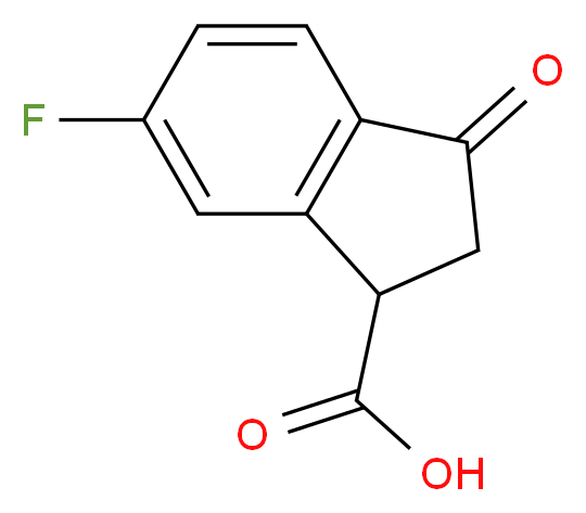 6-Fluoro-3-oxo-2,3-dihydro-1H-indene-1-carboxylic acid_分子结构_CAS_869722-94-1)