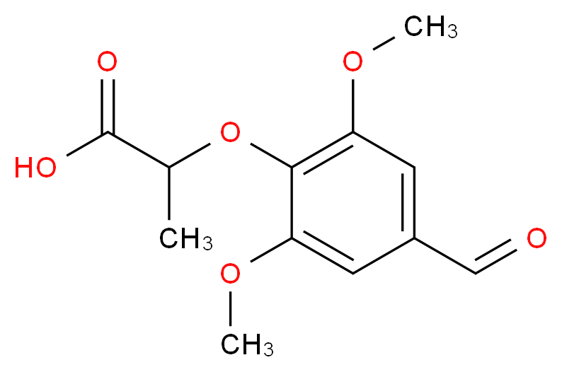2-(4-formyl-2,6-dimethoxyphenoxy)propanoic acid_分子结构_CAS_812642-68-5)
