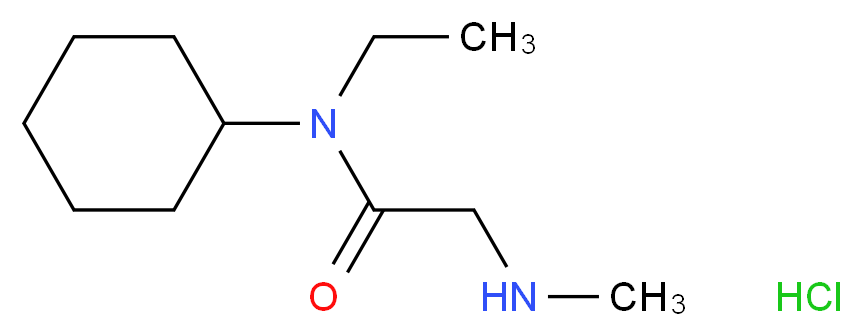 N-Cyclohexyl-N-ethyl-2-(methylamino)acetamide hydrochloride_分子结构_CAS_)
